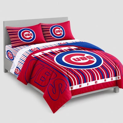 Logo Brands Chicago Cubs Momentum Bed In A Bag - Full