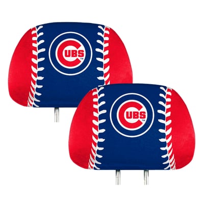 Chicago Cubs Logo Brands Printed Two-Pack Headrest Covers