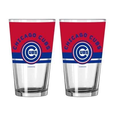 Chicago Cubs Logo Brands Two-Piece 16oz. Horizon Pint Glass Set