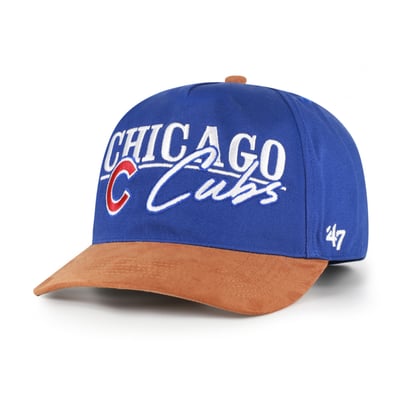 Chicago Cubs '47 Scribe Line Hitch Adjustable Hat - Royal/Light Brown