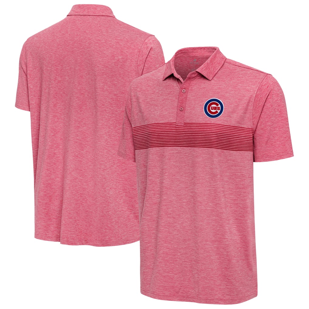 Chicago Cubs Antigua Dashing Polo - Heather Red
