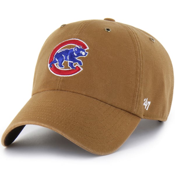 Chicago Cubs Brown ‘47 Brand Clean Up Adjustable Strapback Hat Amazon.com: 47 Chicago Cubs Khaki Logo Primary Logo Clean Up  main image 4