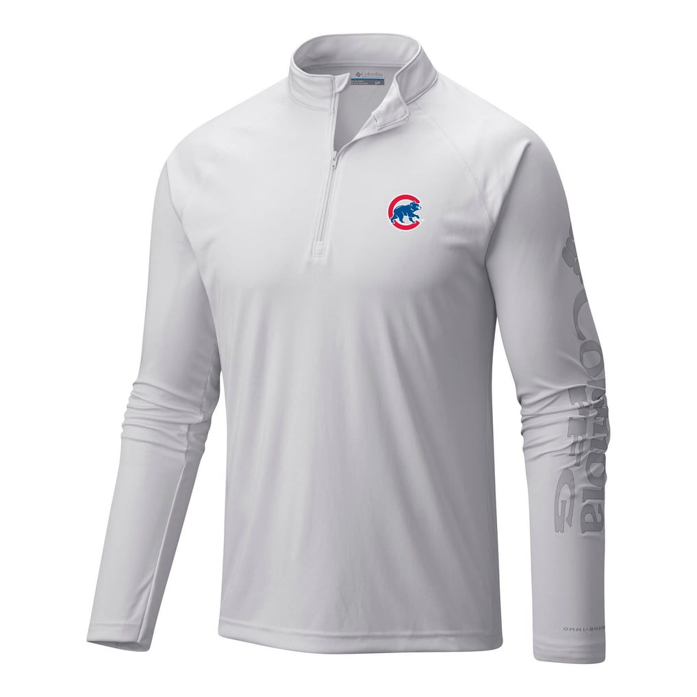  Chicago Cubs Columbia Terminal Tackle Omni-Wick Raglan Quarter-Zip Pullover - White