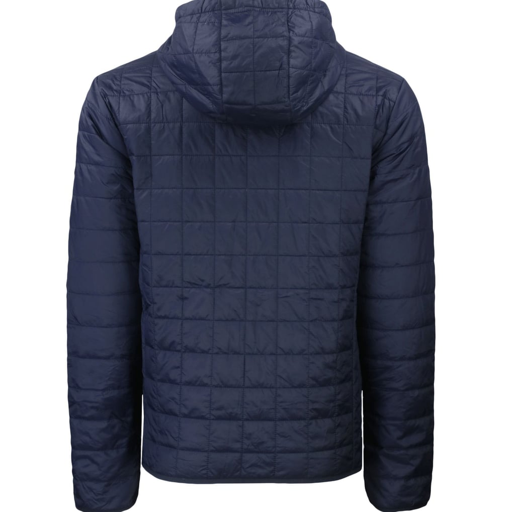  Chicago Cubs Cutter & Buck Rainier Primaloft Eco Full-Zip Hooded Jacket - Navy