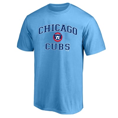  Chicago Cubs Fanatics Big & Tall Cooperstown Collection Heart & Soul T-Shirt - Light Blue