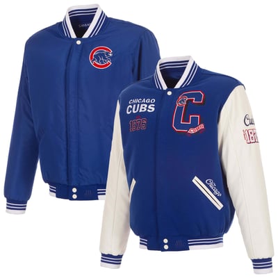  Chicago Cubs JH Design Reversible Varsity Jacket - Royal
