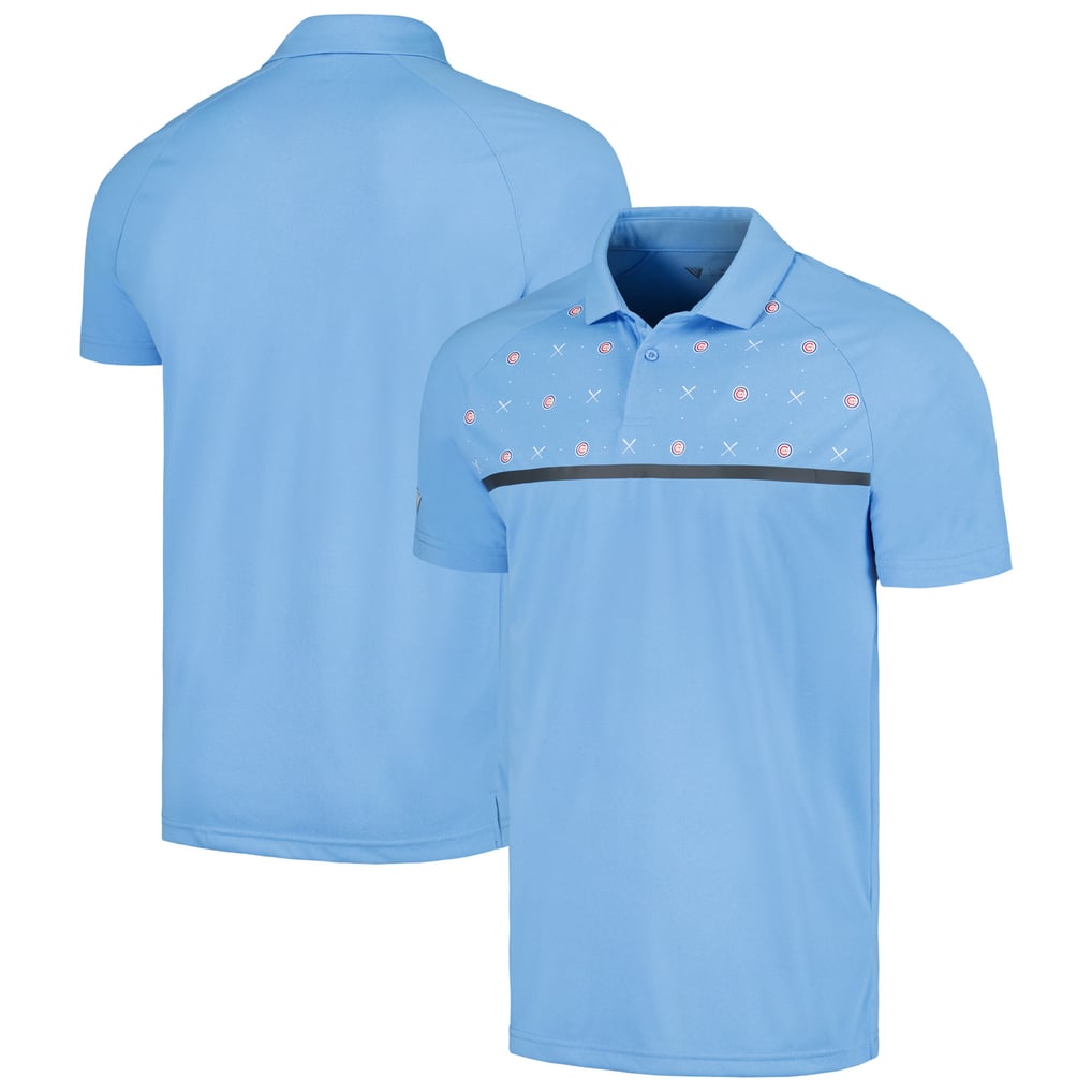 Chicago Cubs Levelwear Sector Batter Up Raglan Polo - Light Blue