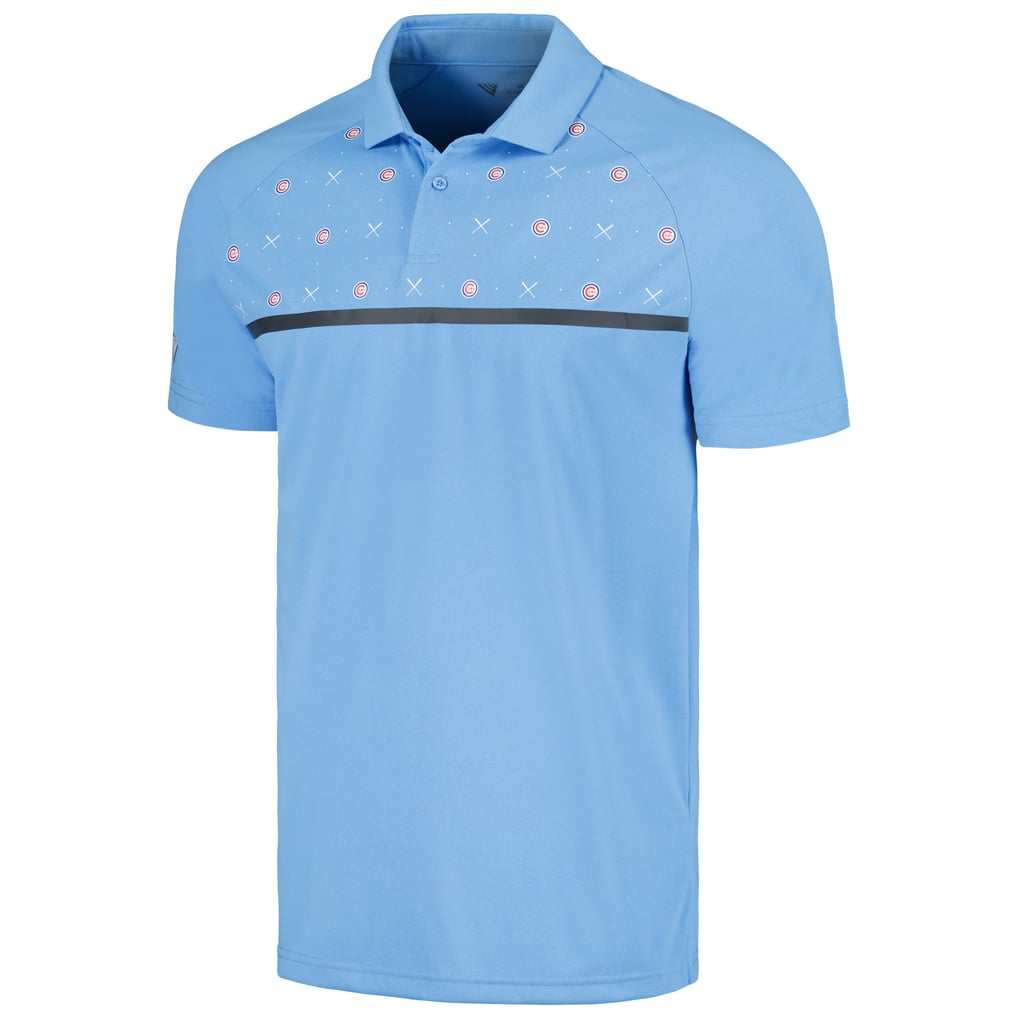 Chicago Cubs Levelwear Sector Batter Up Raglan Polo - Light Blue