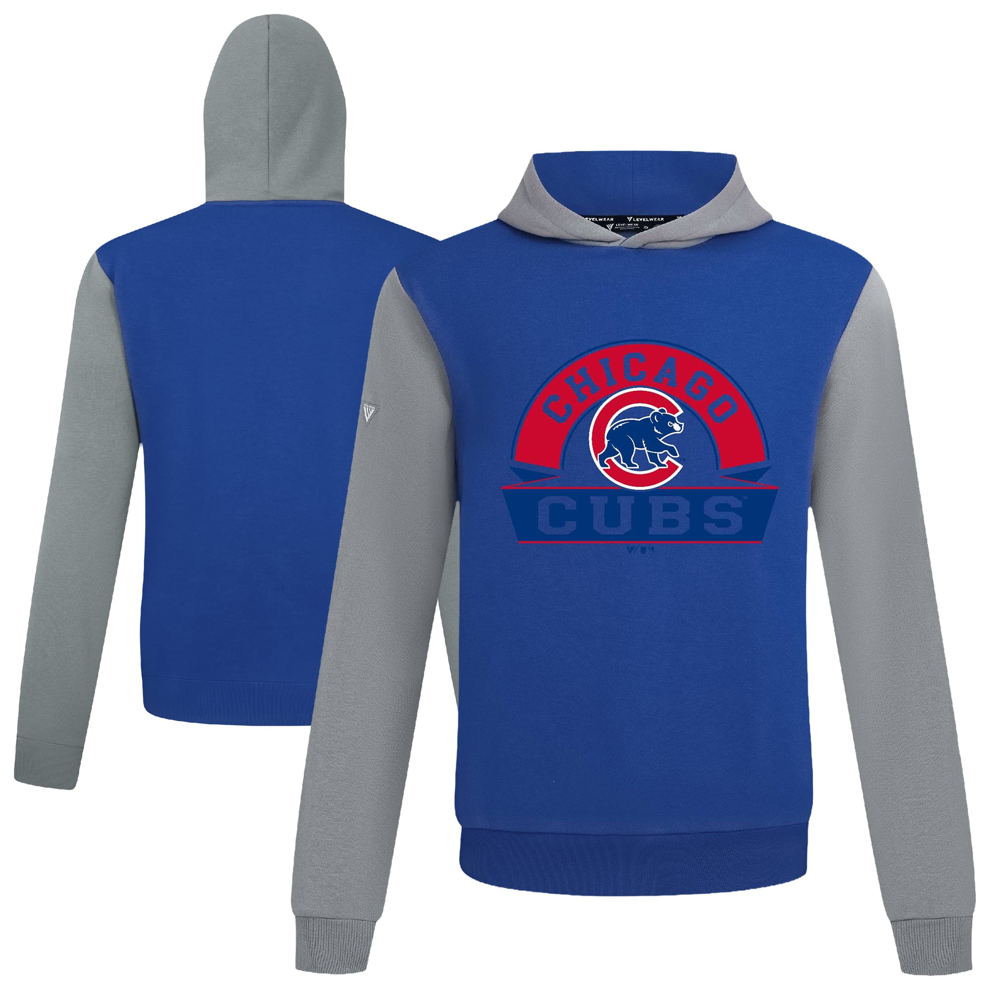 Men's Chicago Cubs Levelwear Royal Throwback Ultimate Banner Arch Hoodie
