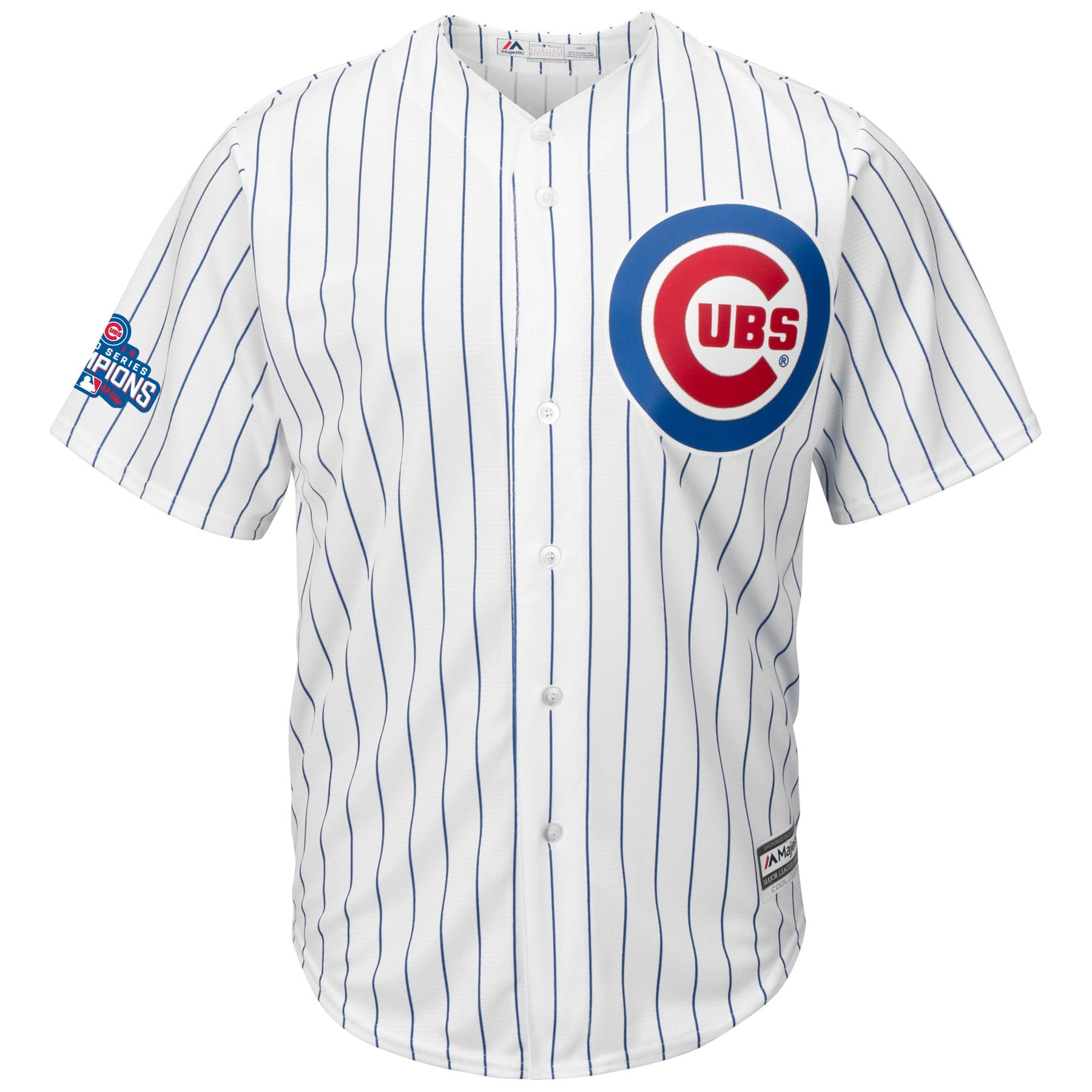 Men's Chicago Cubs Majestic Home White 2016 World Series Champions