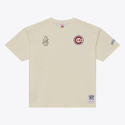  Chicago Cubs Mitchell & Ness Heritage Hues Oversized T-Shirt - Cream