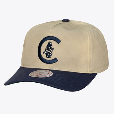  Chicago Cubs Mitchell & Ness Retro Roots Deadstock Cooperstown Adjustable Hat - Cream