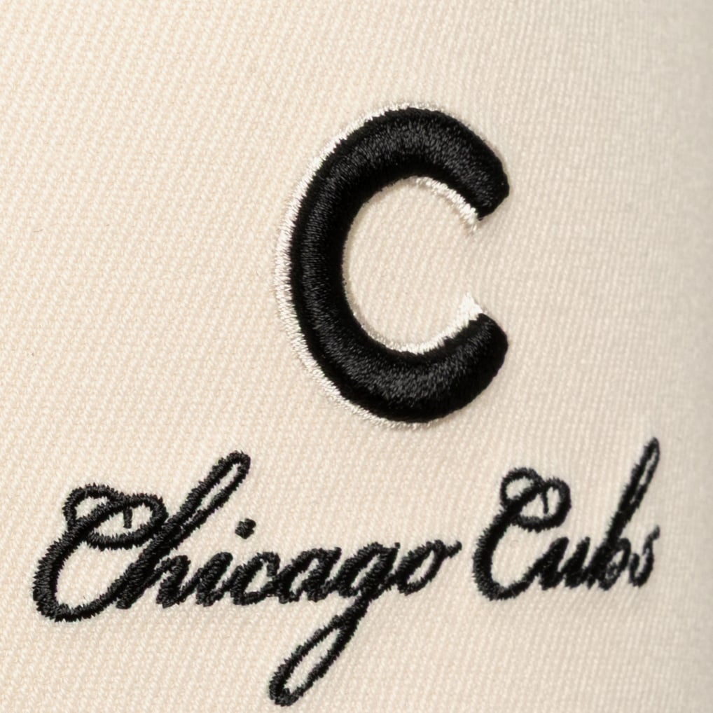 Men's Chicago Cubs Mitchell & Ness Cream/Black Flawless Stretch-Snap Hat