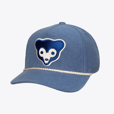  Chicago Cubs Mitchell & Ness Heritage Hues French Terry Snapback Hat - Navy