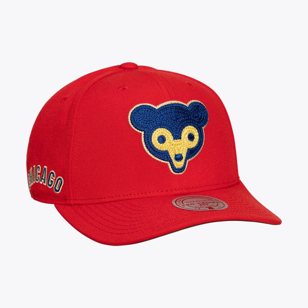  Chicago Cubs Mitchell & Ness Secondary Pop Pro Snapback Hat - Red