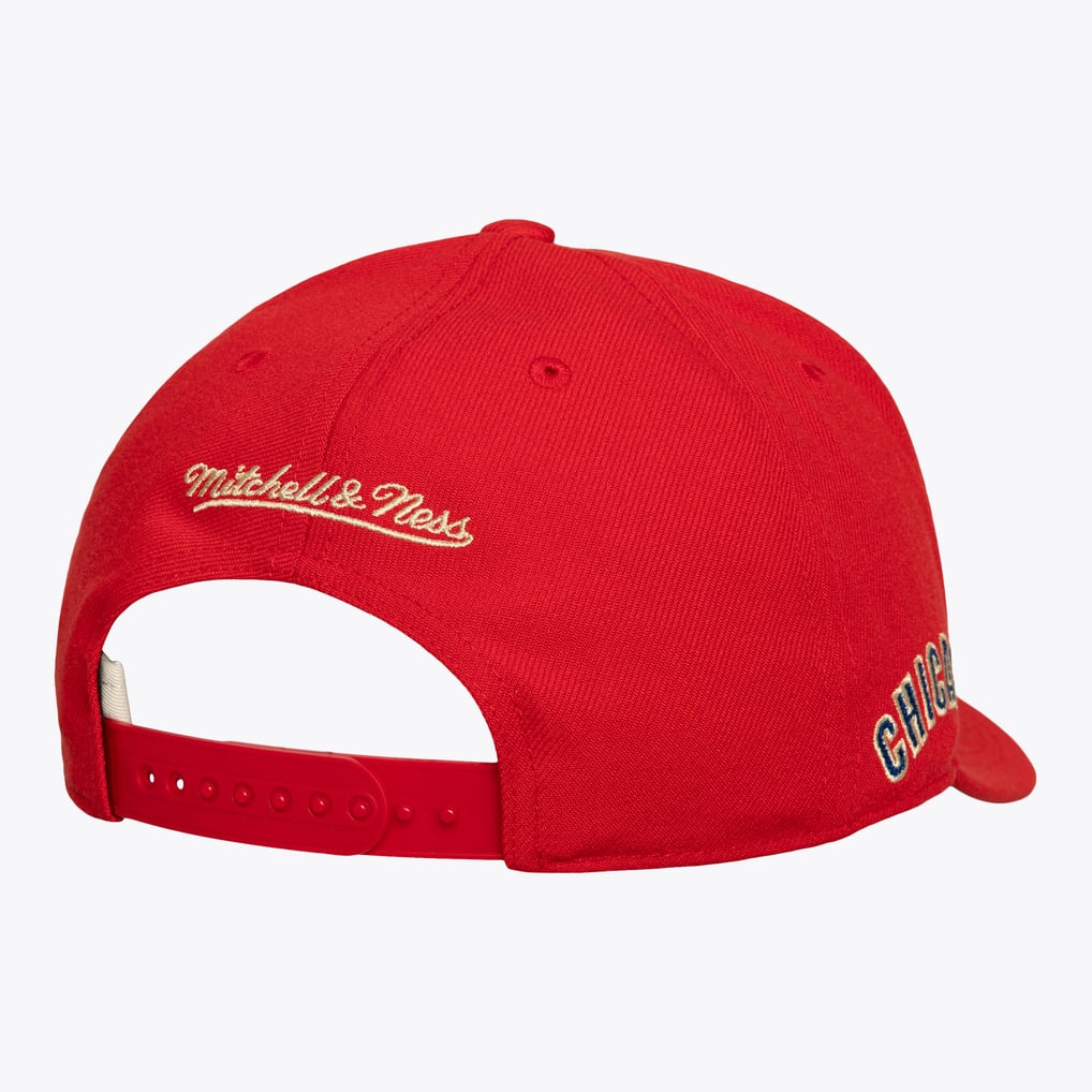  Chicago Cubs Mitchell & Ness Secondary Pop Pro Snapback Hat - Red