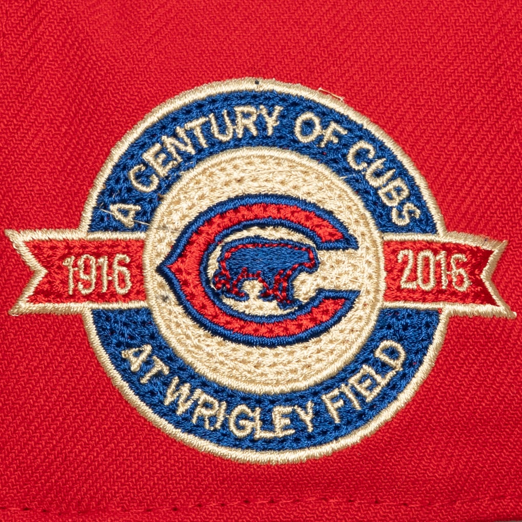  Chicago Cubs Mitchell & Ness Secondary Pop Pro Snapback Hat - Red