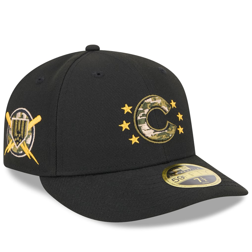  Chicago Cubs New Era 2024 Armed Forces Day Low Profile 59FIFTY Fitted Hat - Black