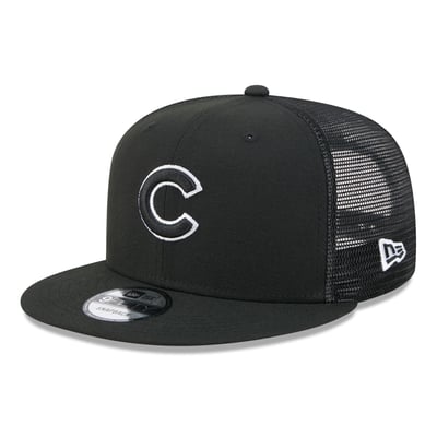 Chicago Cubs New Era 9FIFTY Adjustable Trucker Hat - Black