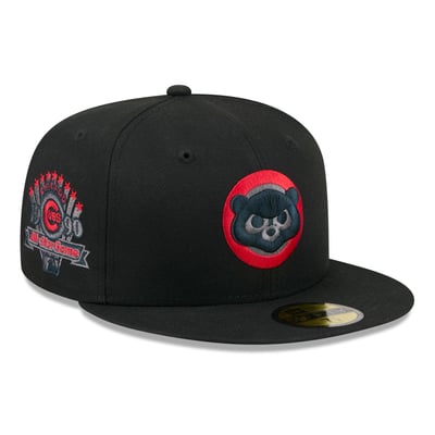  Chicago Cubs New Era Color Pop 59FIFTY Fitted Hat - Black