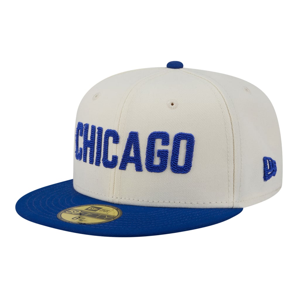  Chicago Cubs New Era Two-Tone Stitch 59FIFTY Fitted Hat - Cream