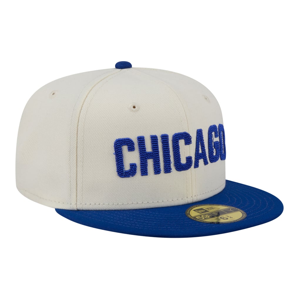  Chicago Cubs New Era Two-Tone Stitch 59FIFTY Fitted Hat - Cream