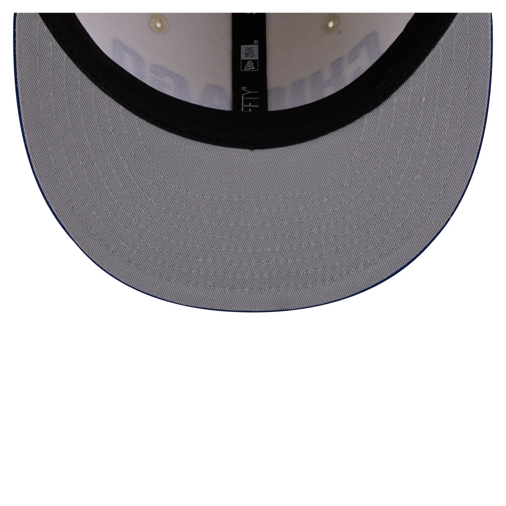  Chicago Cubs New Era Two-Tone Stitch 59FIFTY Fitted Hat - Cream