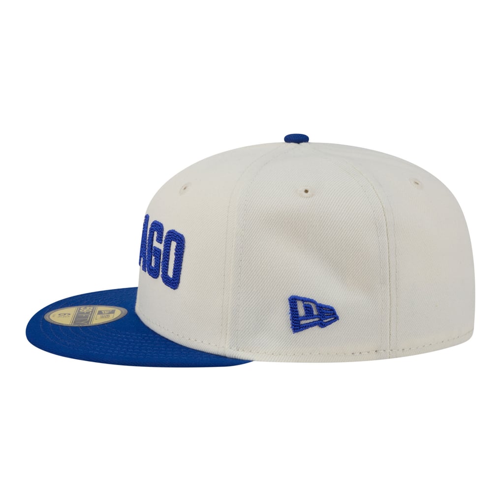  Chicago Cubs New Era Two-Tone Stitch 59FIFTY Fitted Hat - Cream