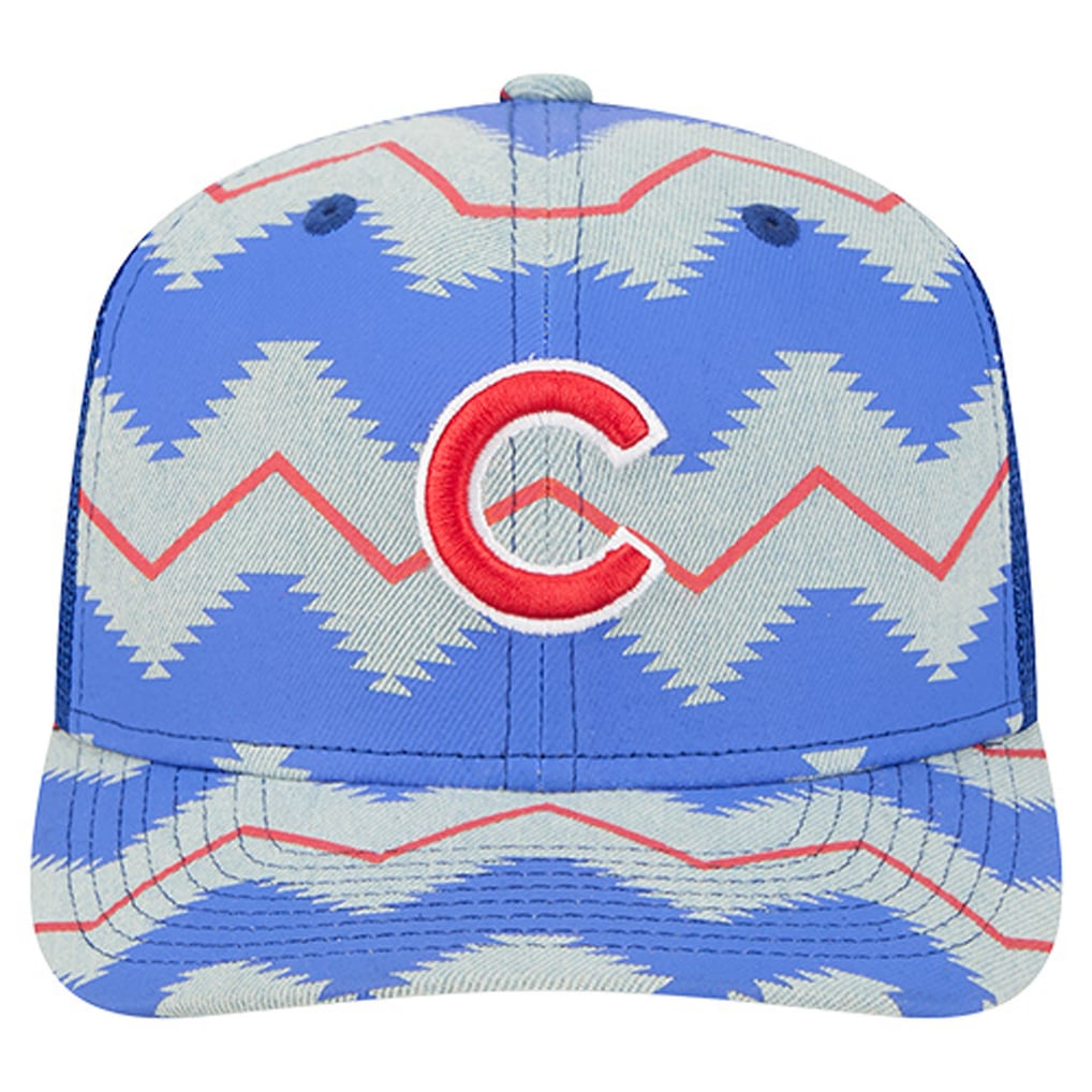 Chicago Cubs New Era Aztec Denim 9SEVENTY Adjustable Hat - Denim/Royal