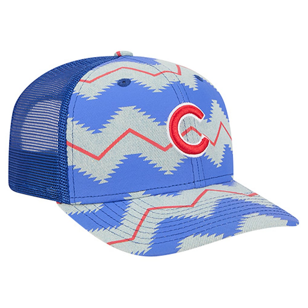 Chicago Cubs New Era Aztec Denim 9SEVENTY Adjustable Hat - Denim/Royal