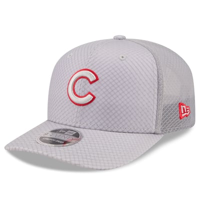  Chicago Cubs New Era 9SEVENTY Jock Adjustable Trucker Hat - Gray