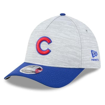  Chicago Cubs New Era Men's Tech 39THIRTY A-Frame M-Crown Flex Hat - Gray/Royal