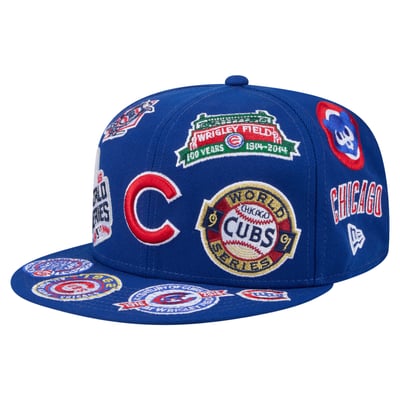  Chicago Cubs New Era All Over 59FIFTY Fitted Hat - Royal