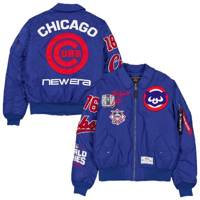Chicago Cubs New Era x Alpha Industries MA-1 Full-Zip Bomber Jacket - Royal