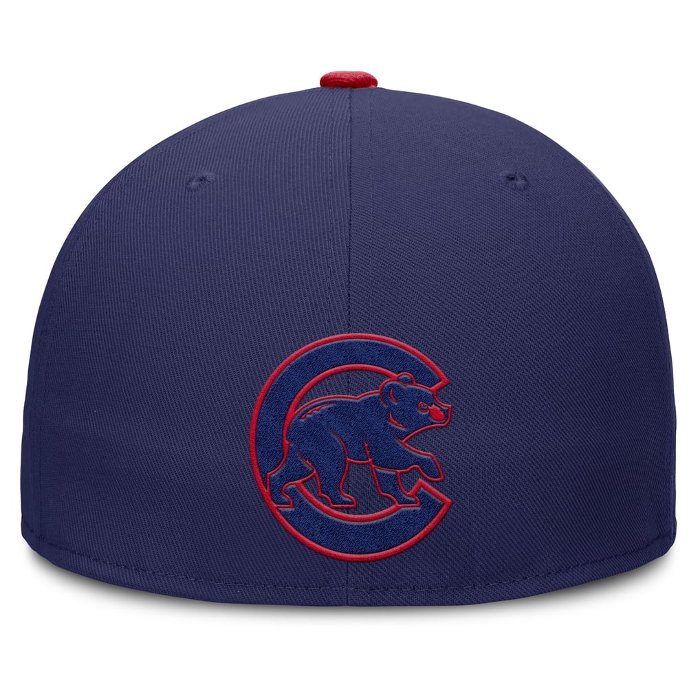 Chicago Cubs Nike Wordmark Dri-FIT Round Bill True Fitted Hat - Blue