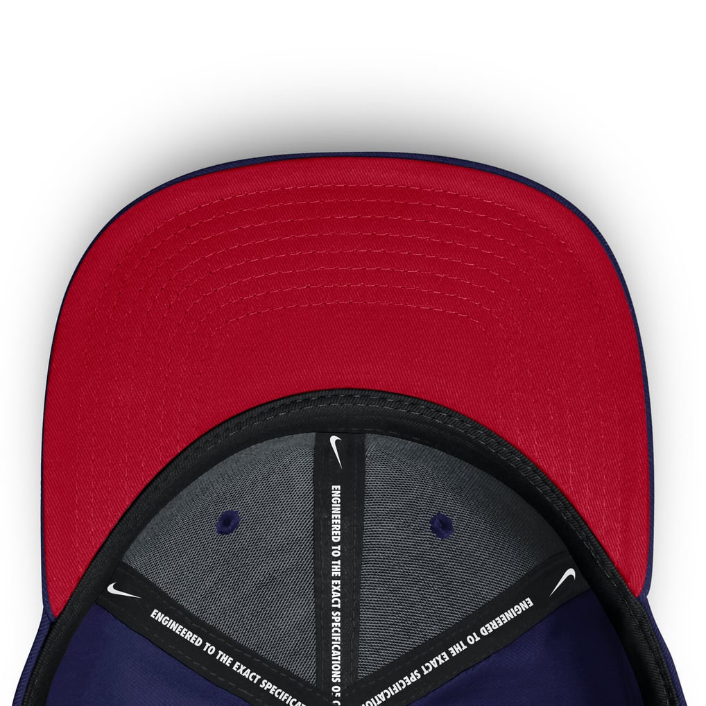Chicago Cubs Nike Wordmark Dri-FIT Round Bill True Fitted Hat - Blue