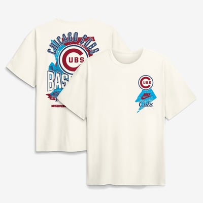 Chicago Cubs Nike Max90 Arch Heavyweight T-Shirt - Cream