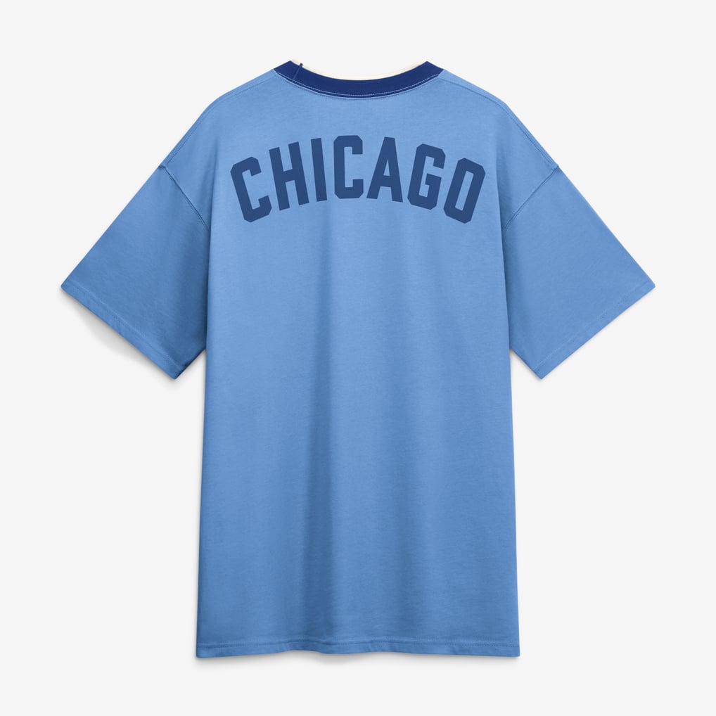 Chicago Cubs Nike Cooperstown Collection Ringer T-Shirt - Light Blue