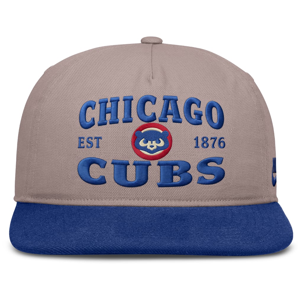 Chicago Cubs Nike Cooperstown Pro 5-Panel Adjustable Hat - Light Brown/Royal