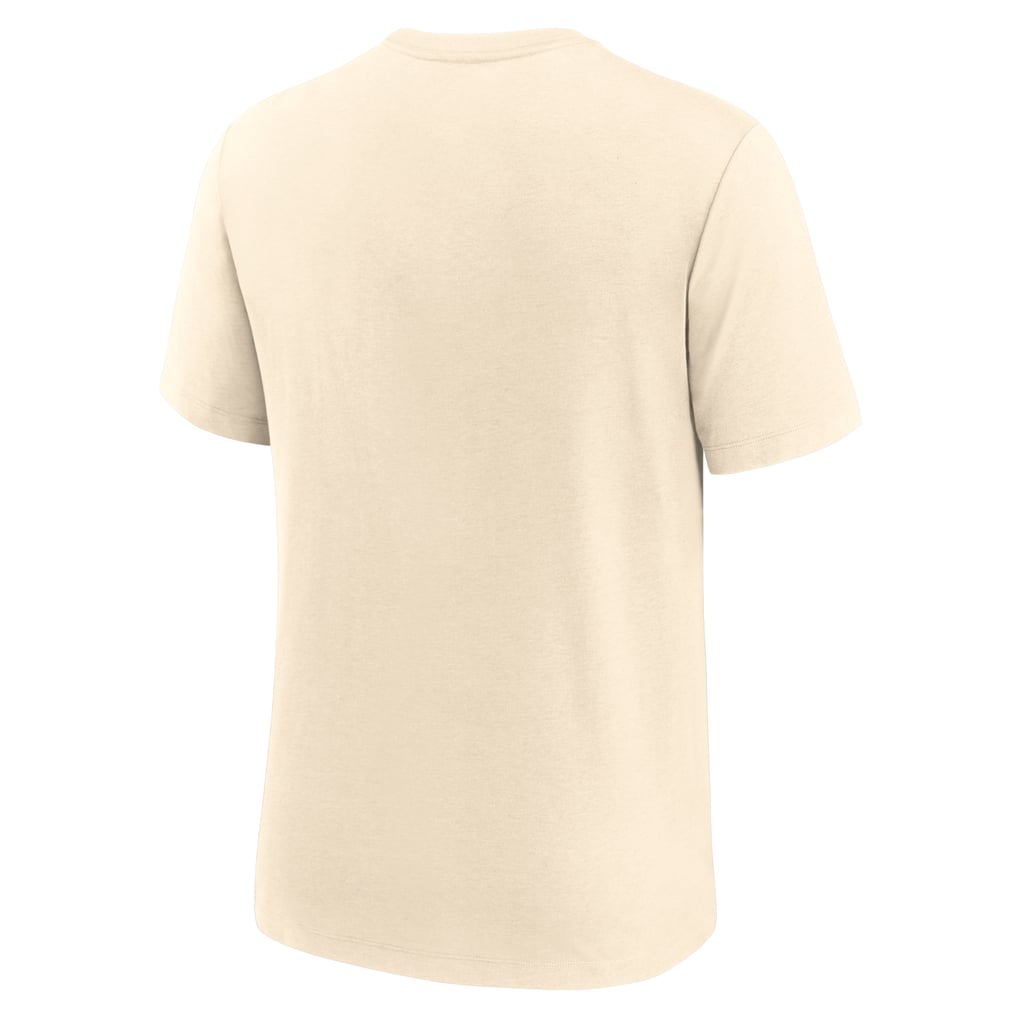 Chicago Cubs Nike Wordmark Tri-Blend T-Shirt - Natural