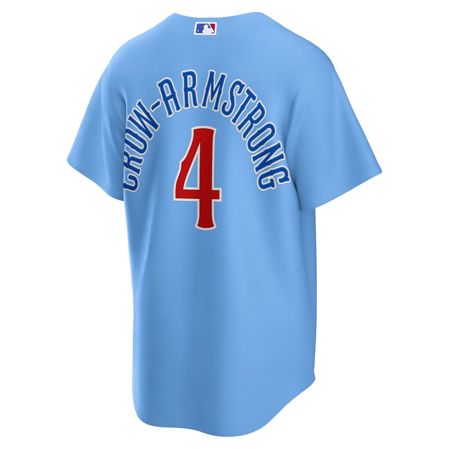 Men's Chicago Cubs #4 Pete Crow-Armstrong Blue Jersey - 2024-25 Season - Officially Licensed