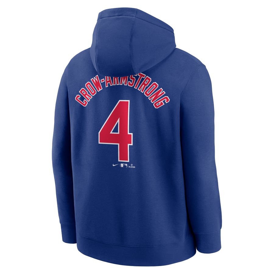 Pete Crow-Armstrong Chicago Cubs Nike Player Name & Number Club Fleece Pullover Hoodie - Royal