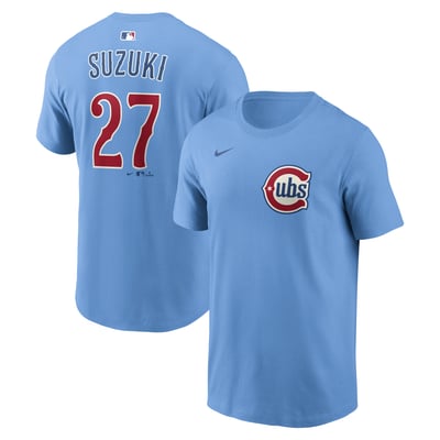 Seiya Suzuki Chicago Cubs Nike Alternate 2 Name & Number T-Shirt - Light Blue