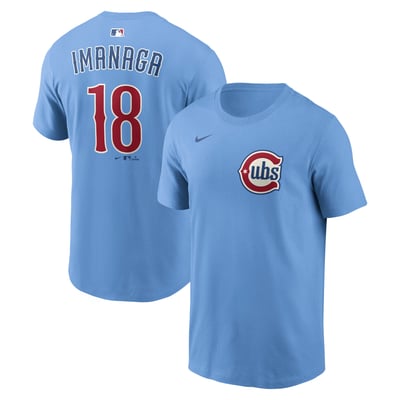 Shota Imanaga Chicago Cubs Nike Alternate 2 Name & Number T-Shirt - Light Blue