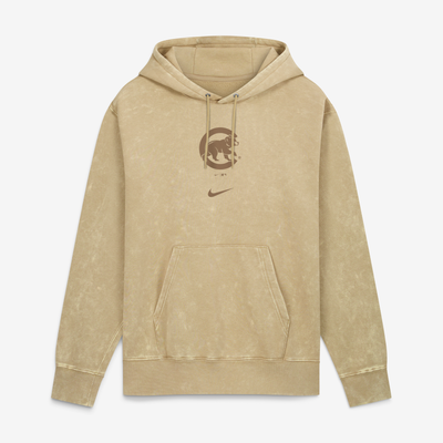 Chicago Cubs Nike Washed Club Fleece Hoodie - Tan