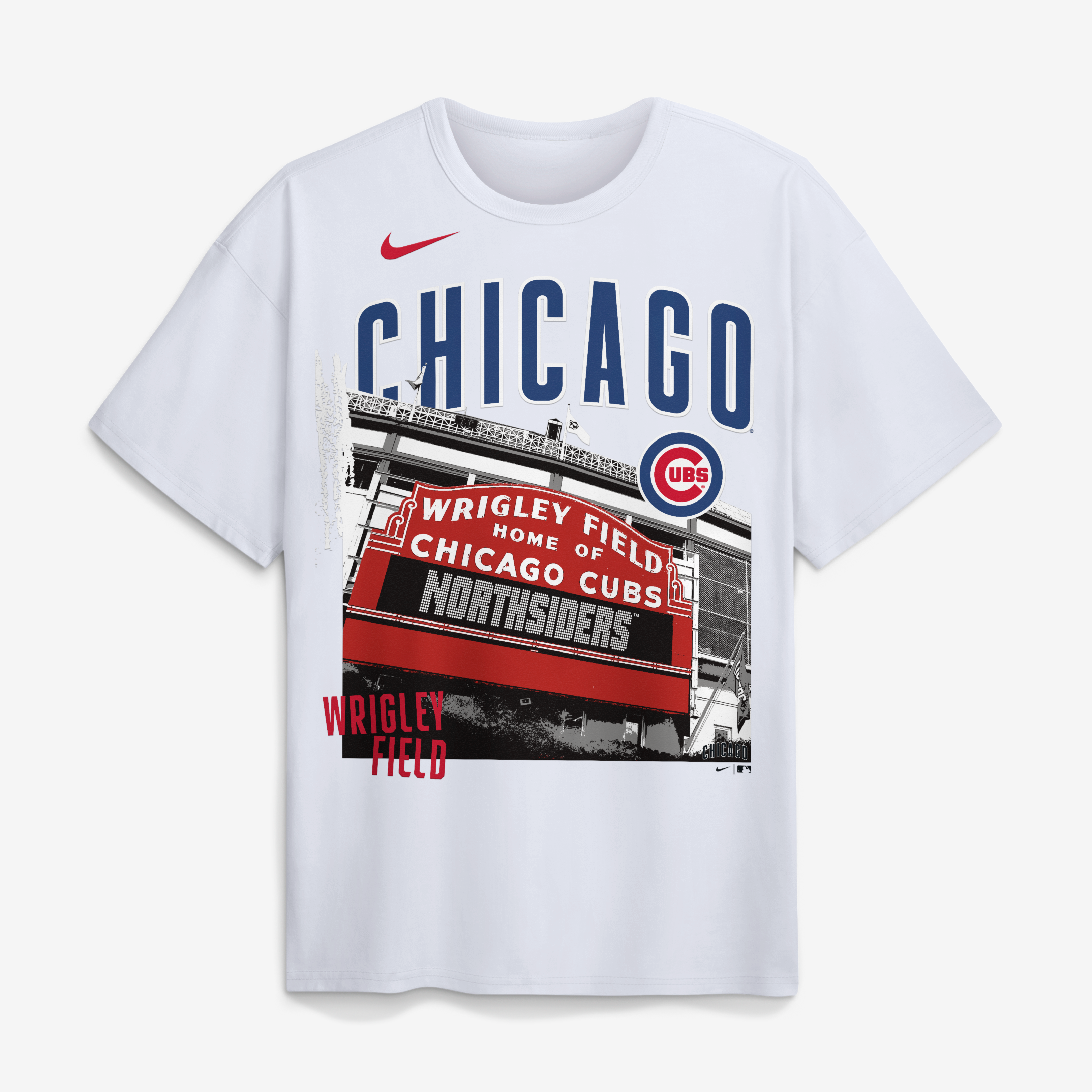 Chicago Cubs Nike Wrigley Field Local Max90 T-Shirt - White