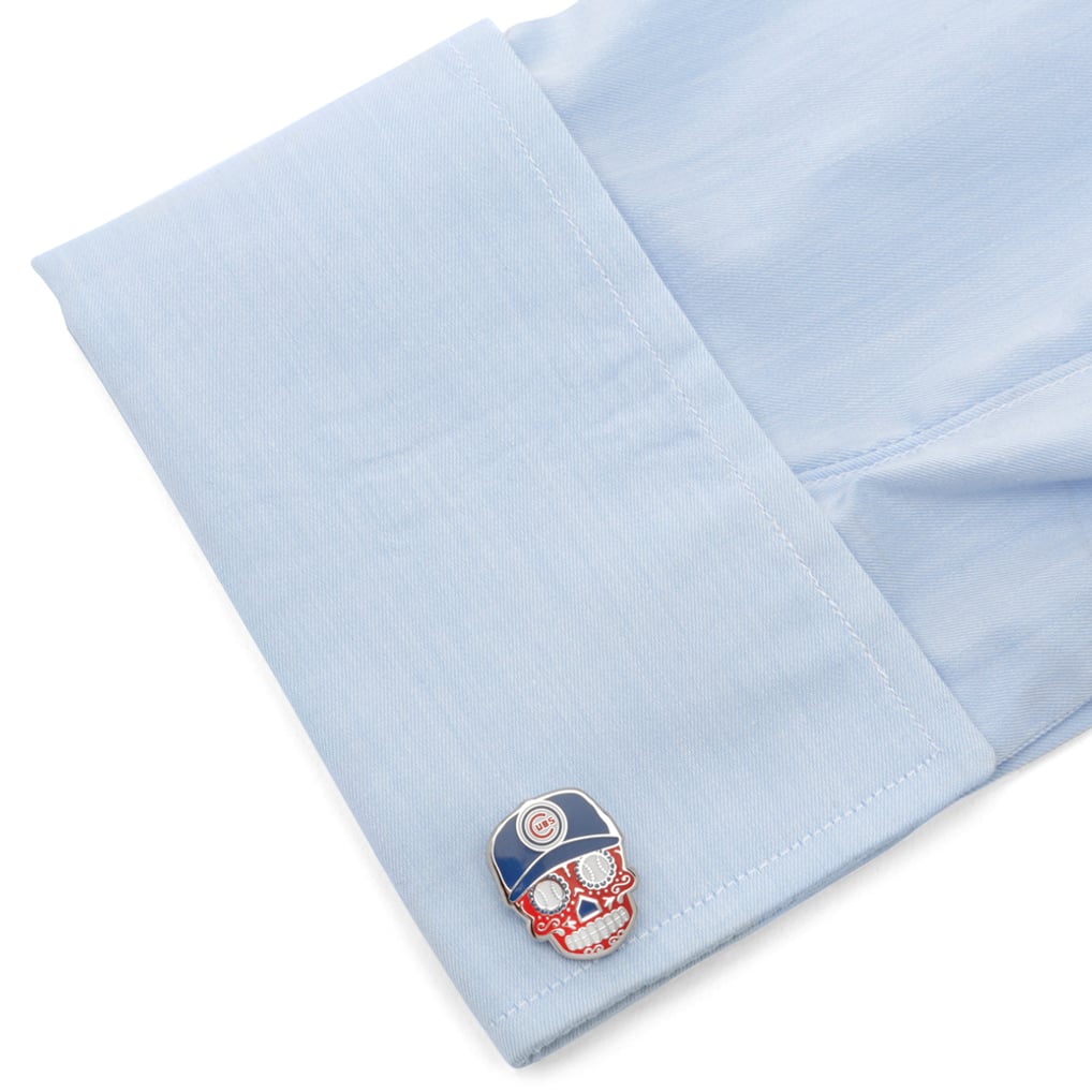 Chicago Cubs Sugar Skull Cufflinks - Royal