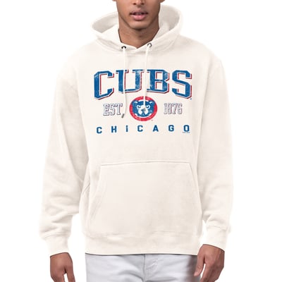  Chicago Cubs Starter Established Logo Fleece Hoodie - Cream