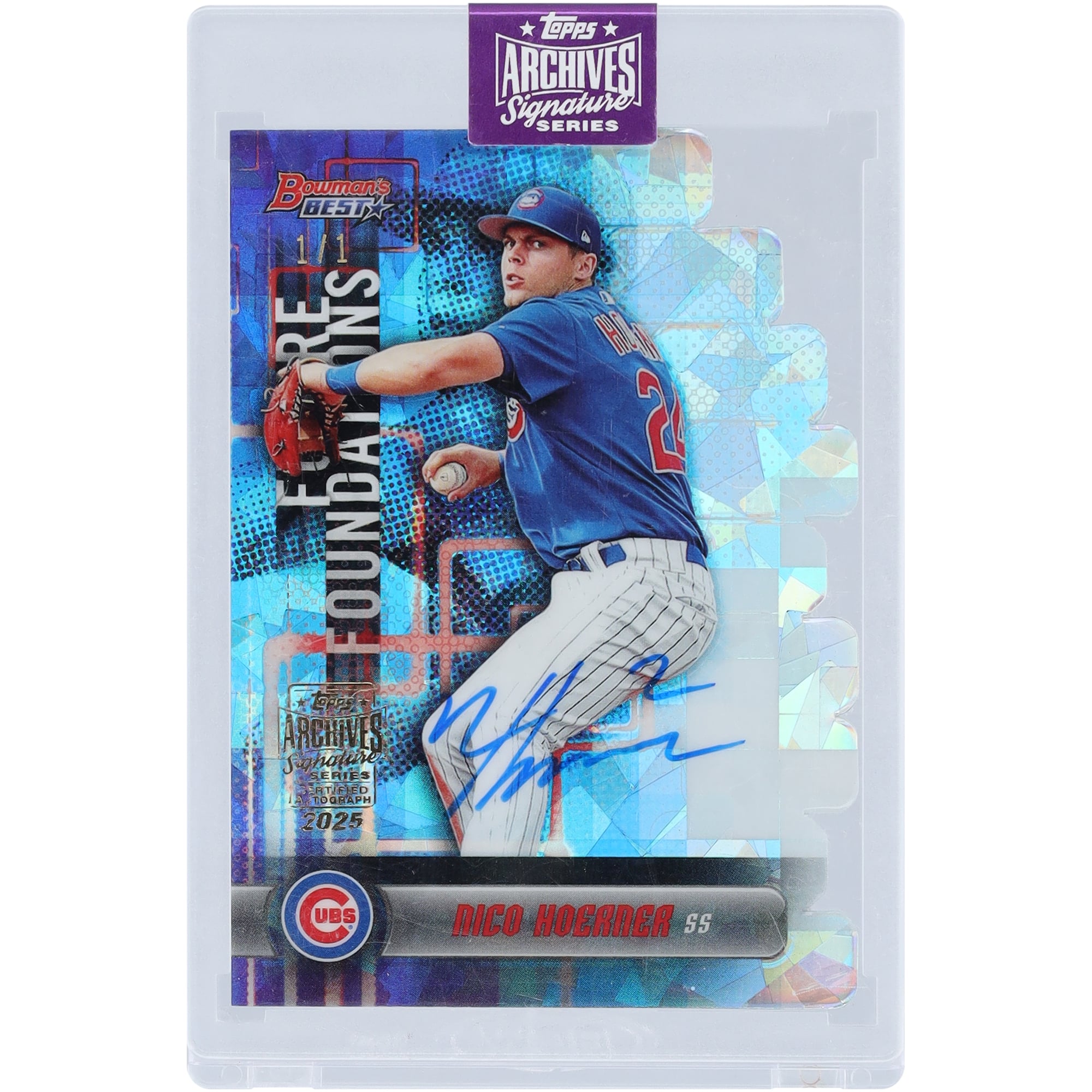 Nico Hoerner Chicago Cubs Autographed 2025 Topps Archives 