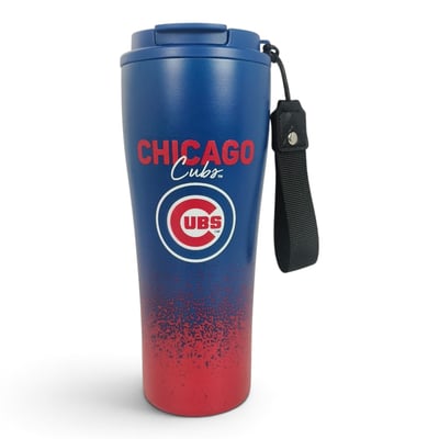 Chicago Cubs Pegasus 20oz Splatter Script Stainless Steel ProSip Coffee Cup with Strap
